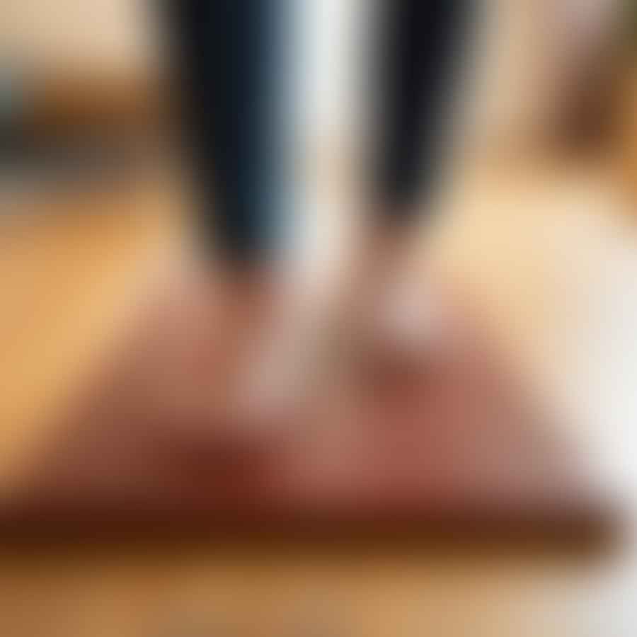 A person stepping onto an acupuncture mat, ready to start their journey to acupuncture relief